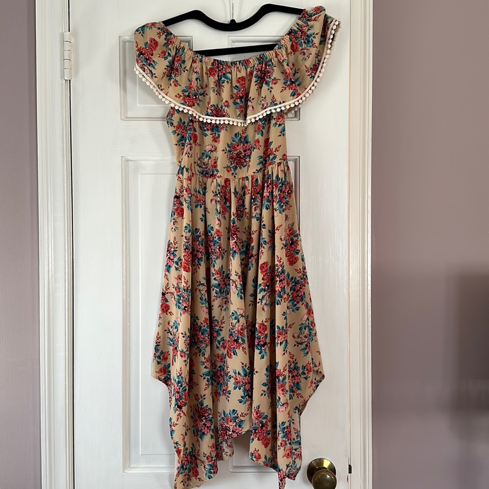 Off the shoulder floral dress
